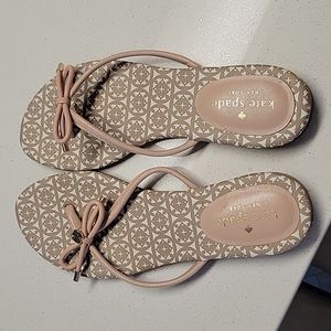 Pale pink bow Kate Spade sandals
